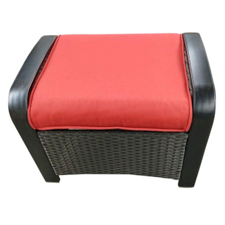 FACELIFT FIRST Siesta Key Ottoman with Red Cushions FA2668477